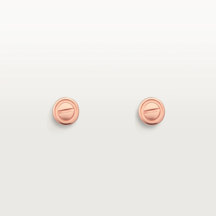 [Love Lucky]LOVE EARRINGS PINK GOLD 10MM