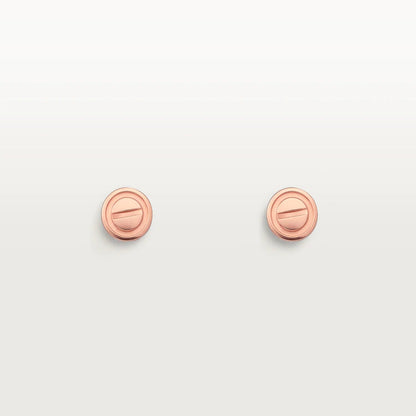 [Love Lucky]LOVE EARRINGS PINK GOLD 10MM
