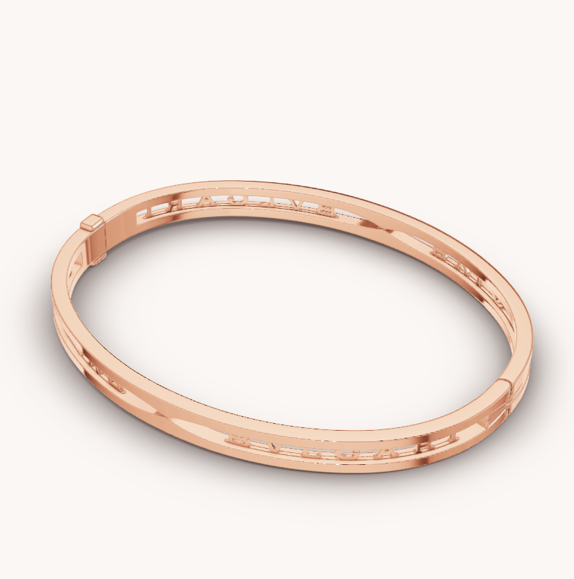 [Love Lucky]ZERO 1 SPIRAL LOGO PINK GOLD BRACELET