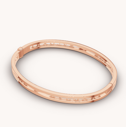 [Love Lucky]ZERO 1 SPIRAL LOGO PINK GOLD BRACELET