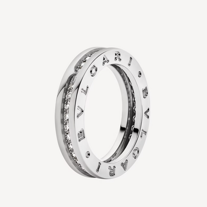 [Love Lucky]ZERO 1 ONE-BAND PAVED DIAMONDS ON THE SPIRAL RING