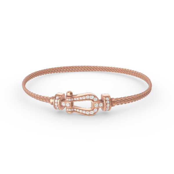 [Love Lucky]FORCE SMALL HORSESHOE  DIAMOND CHAIN ROPE BRACELET