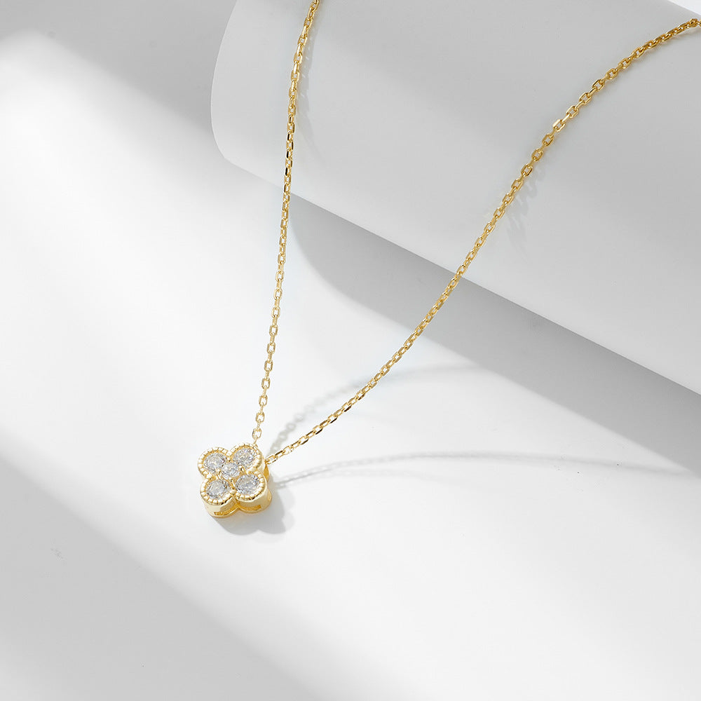 [Love Lucky]s925 sterling silver diamond necklace