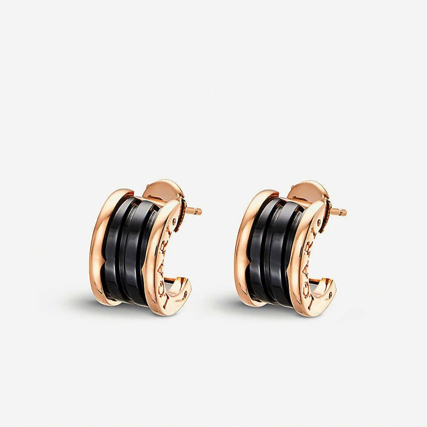 [Love Lucky]ZERO 1 PINK GOLD CERAMIC EARRINGS
