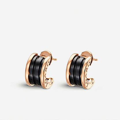 [Love Lucky]ZERO 1 PINK GOLD CERAMIC EARRINGS