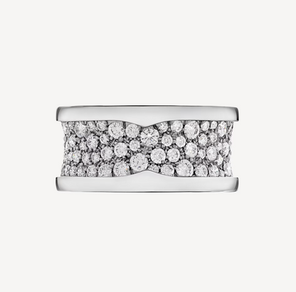 [Love Lucky]ZERO 1 WITH PAVED DIAMONDS ON THE SPIRAL RING