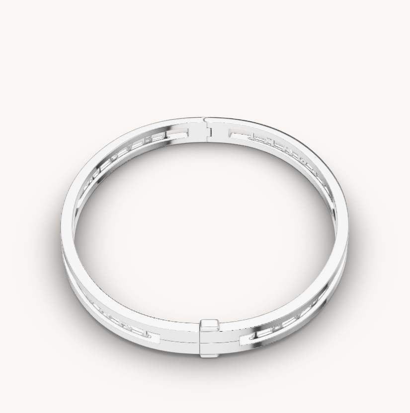[ラブラッキー]ZERO 1 スパイラルロゴ シルバーブレスレット