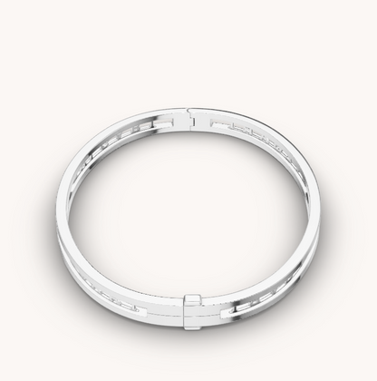 [ラブラッキー]ZERO 1 スパイラルロゴ シルバーブレスレット