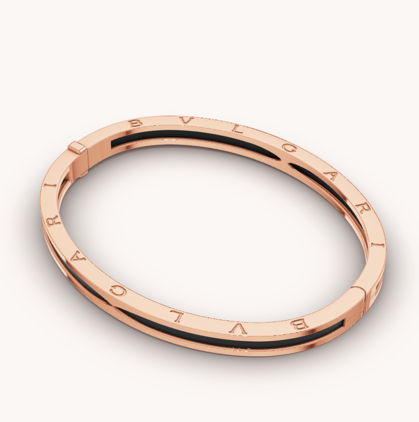 [Love Lucky]ZERO 1 PINK GOLD WITH BLACK CERAMIC BRACELET