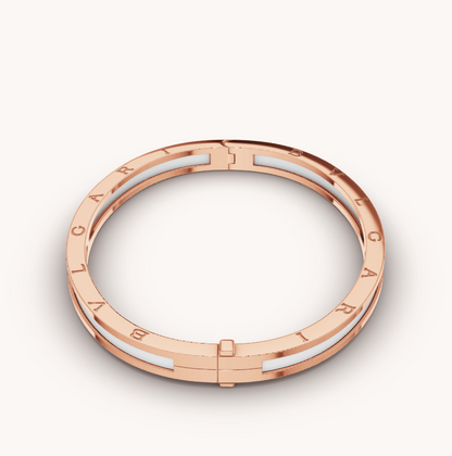 [Love Lucky]ZERO 1 PINK GOLD WITH WHITE CERAMIC BRACELET