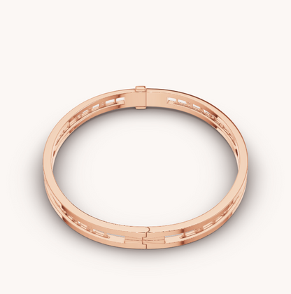 [Love Lucky]ZERO 1 SPIRAL LOGO PINK GOLD BRACELET