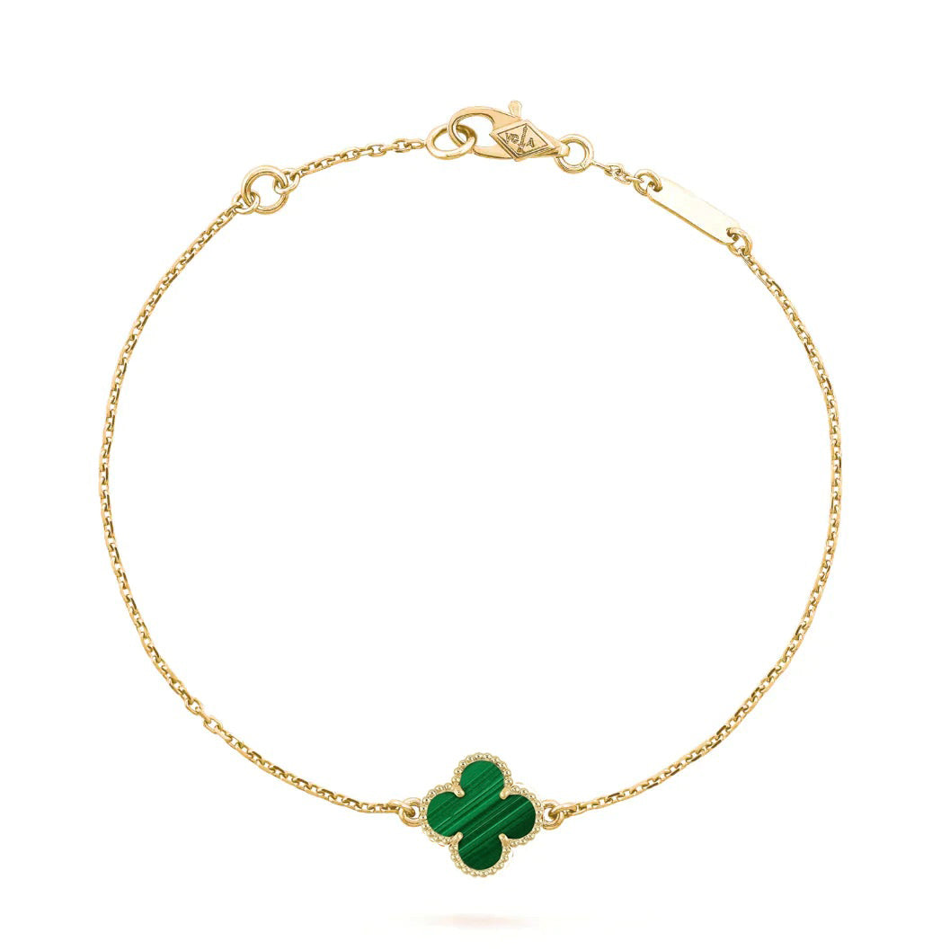 [Love Lucky]CLOVER BRACELET MALACHITE 1 MOTIF