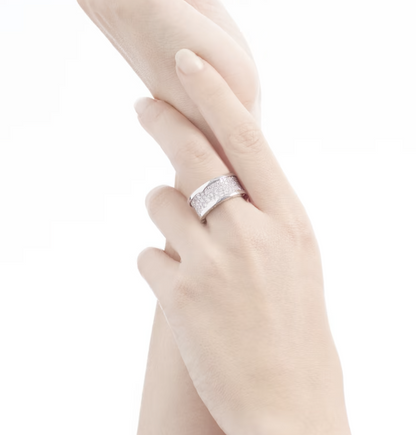[Love Lucky]ZERO 1 WITH PAVED DIAMONDS ON THE SPIRAL RING
