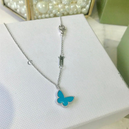 [Love Lucky]BUTTERFLY TURQUOISE BUTTERFLY BRACELET SILVER