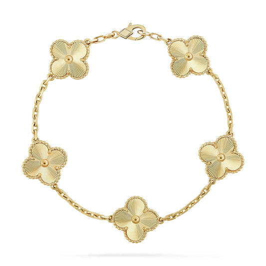 [Love Lucky]CLOVER 5 FLOWERS LASER BRACELET