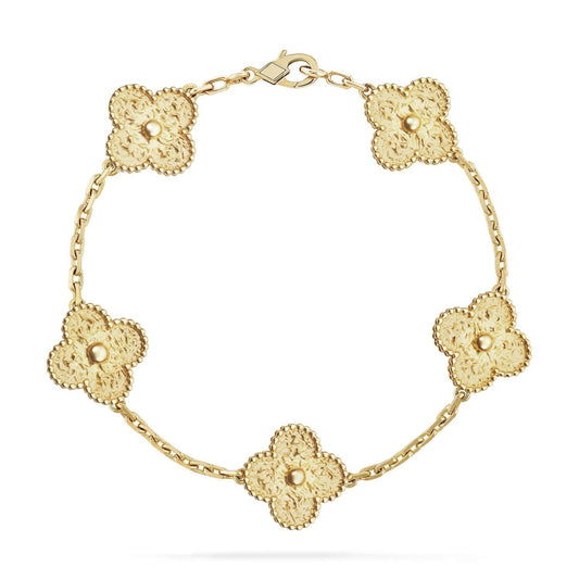 [Love Lucky]CLOVER 5 MOTIFS BRONZING BRACELET