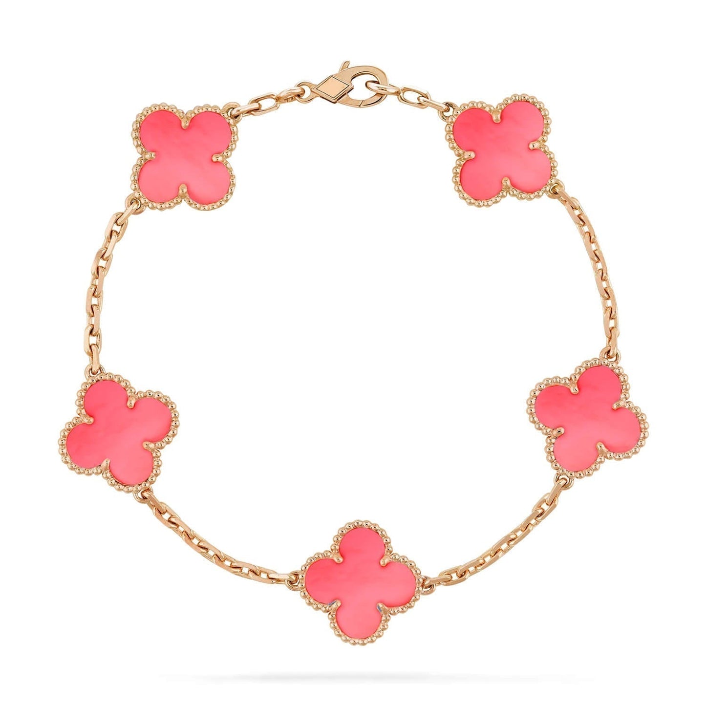 [Love Lucky]CLOVER 5 PINK MOP BRACELET