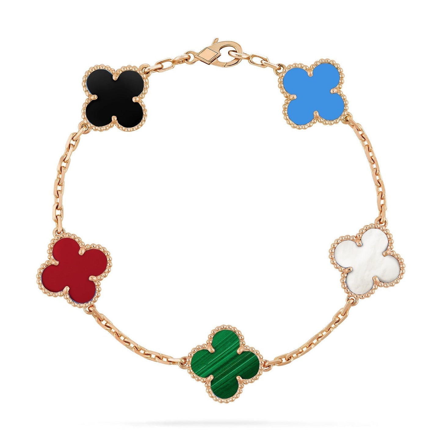 [Love Lucky]CLOVER 5 MOTIFS MULTICOLOR  BRACELET