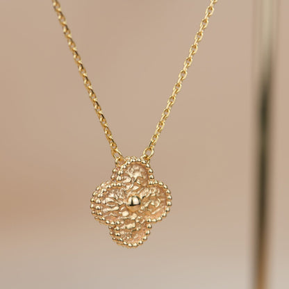 [Love Lucky]CLOVER 15MM  BRONZING NECKLACE