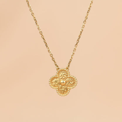 [Love Lucky]CLOVER 15MM  BRONZING NECKLACE
