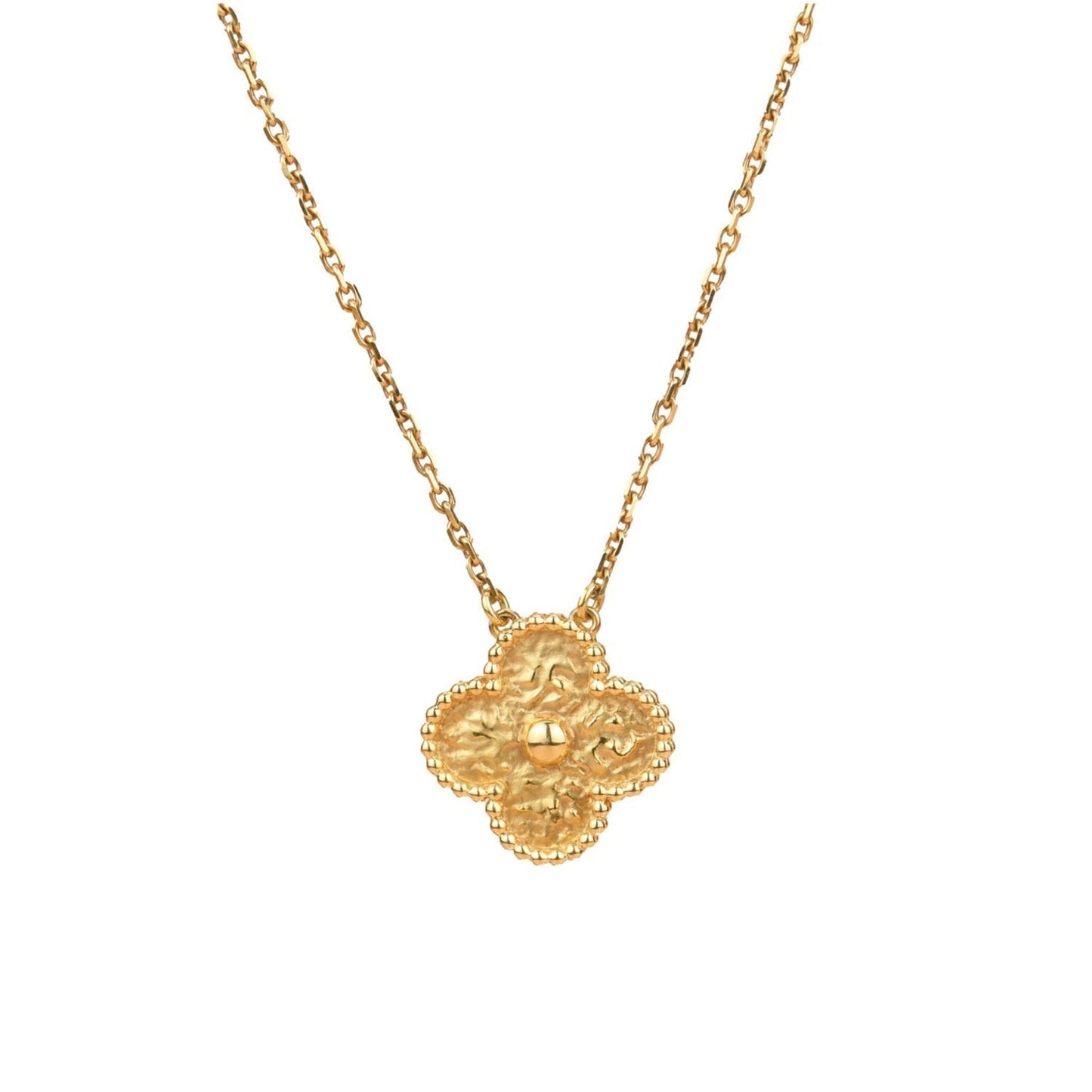 [Love Lucky]CLOVER 15MM  BRONZING NECKLACE