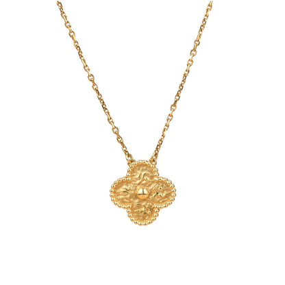 [Love Lucky]CLOVER 15MM  BRONZING NECKLACE