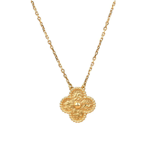 [Love Lucky]CLOVER 15MM  BRONZING NECKLACE