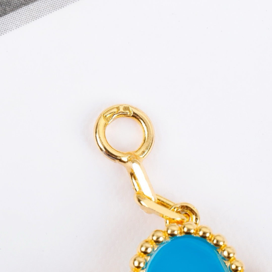 [Love Lucky]CLOVER 5 MOTIFS TURQUOISE BRACELET