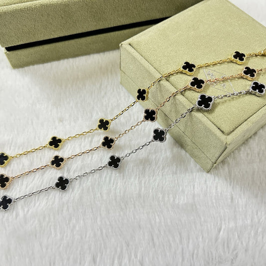 [Love Lucky]CLOVER 6 MOTIF  ONYXS BRACELET