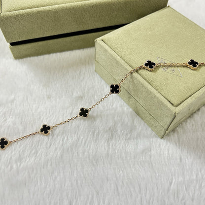 [Love Lucky]CLOVER 6 MOTIF  ONYXS BRACELET