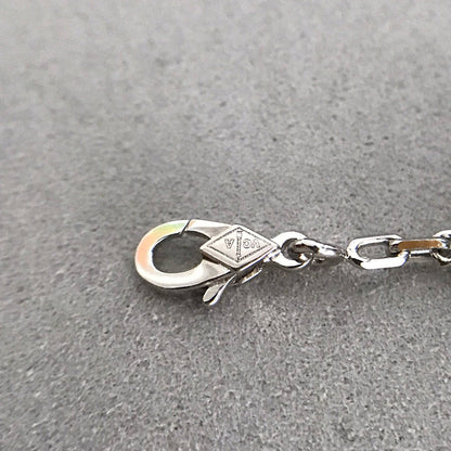 [Love Lucky]CLOVER 5 MOTIF ONYXS DIAMOND BRACELET SILVER