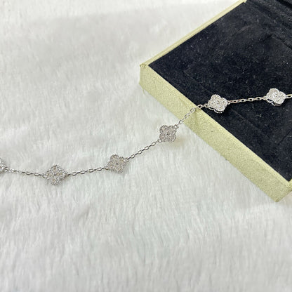 [Luxe]CLOVER 6 MOTIF DIAMOND BRACELET