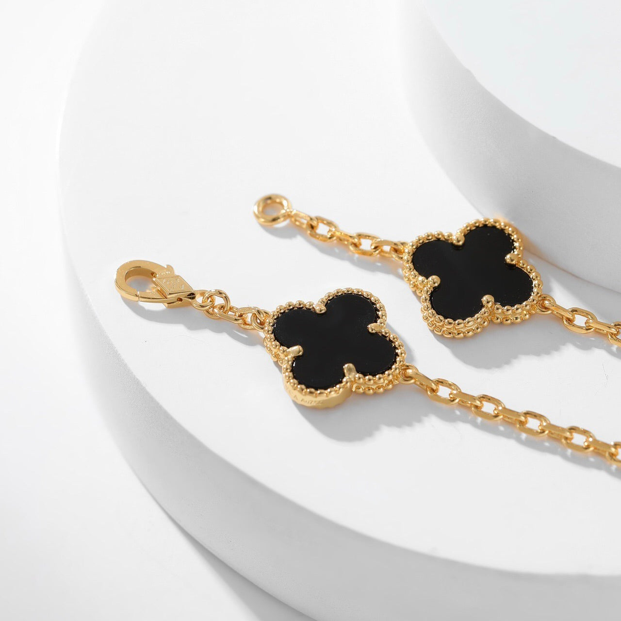[Love Lucky]CLOVER 10 MOTIFS ONYX NECKLACE