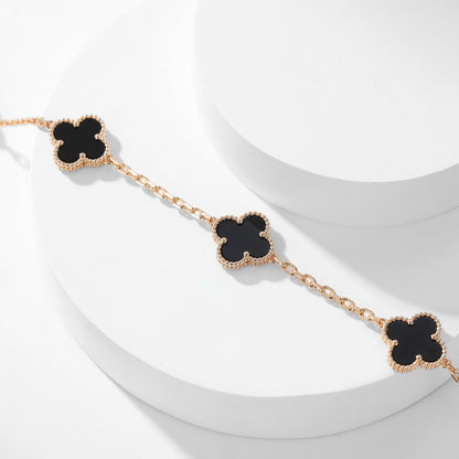 [Love Lucky]CLOVER 10 MOTIFS ONYX NECKLACE