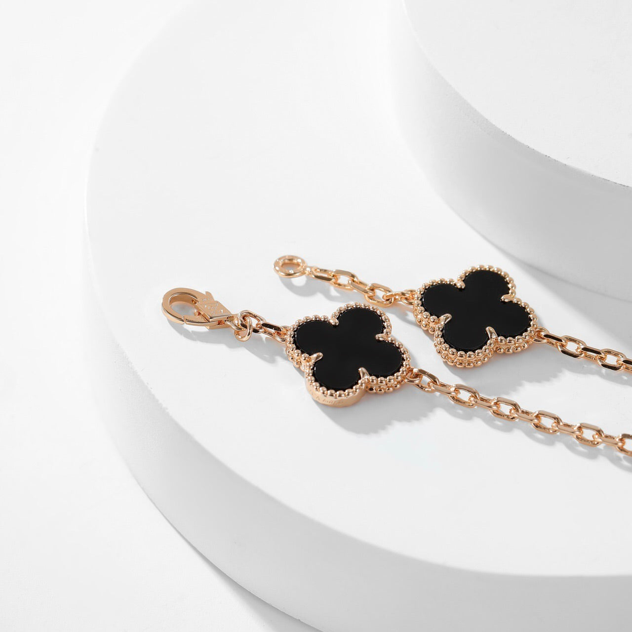[Love Lucky]CLOVER 10 MOTIFS ONYX NECKLACE