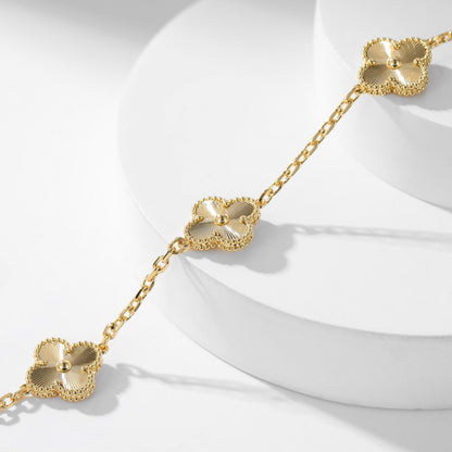 [Love Lucky]CLOVER 10 MOTIFS LASER NECKLACE