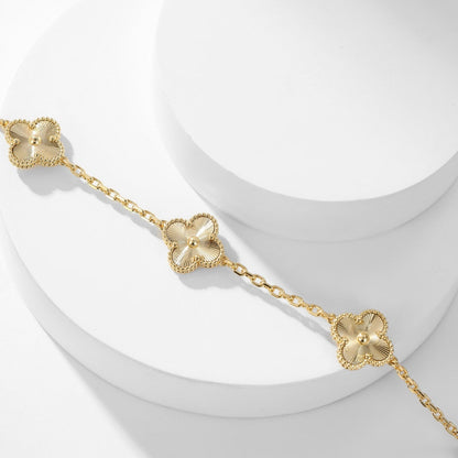 [Love Lucky]CLOVER 10 MOTIFS LASER NECKLACE
