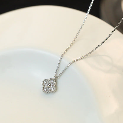 [Love Lucky]CLOVER MINI 9.5MM PENDANT DIAMOND NECKLACE
