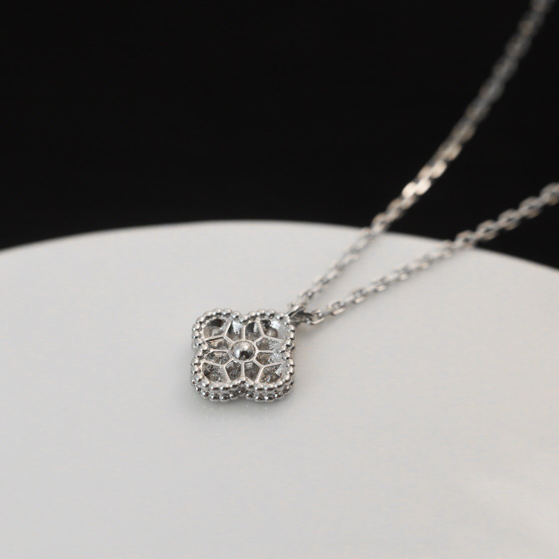 [Love Lucky]CLOVER MINI 9.5MM PENDANT DIAMOND NECKLACE