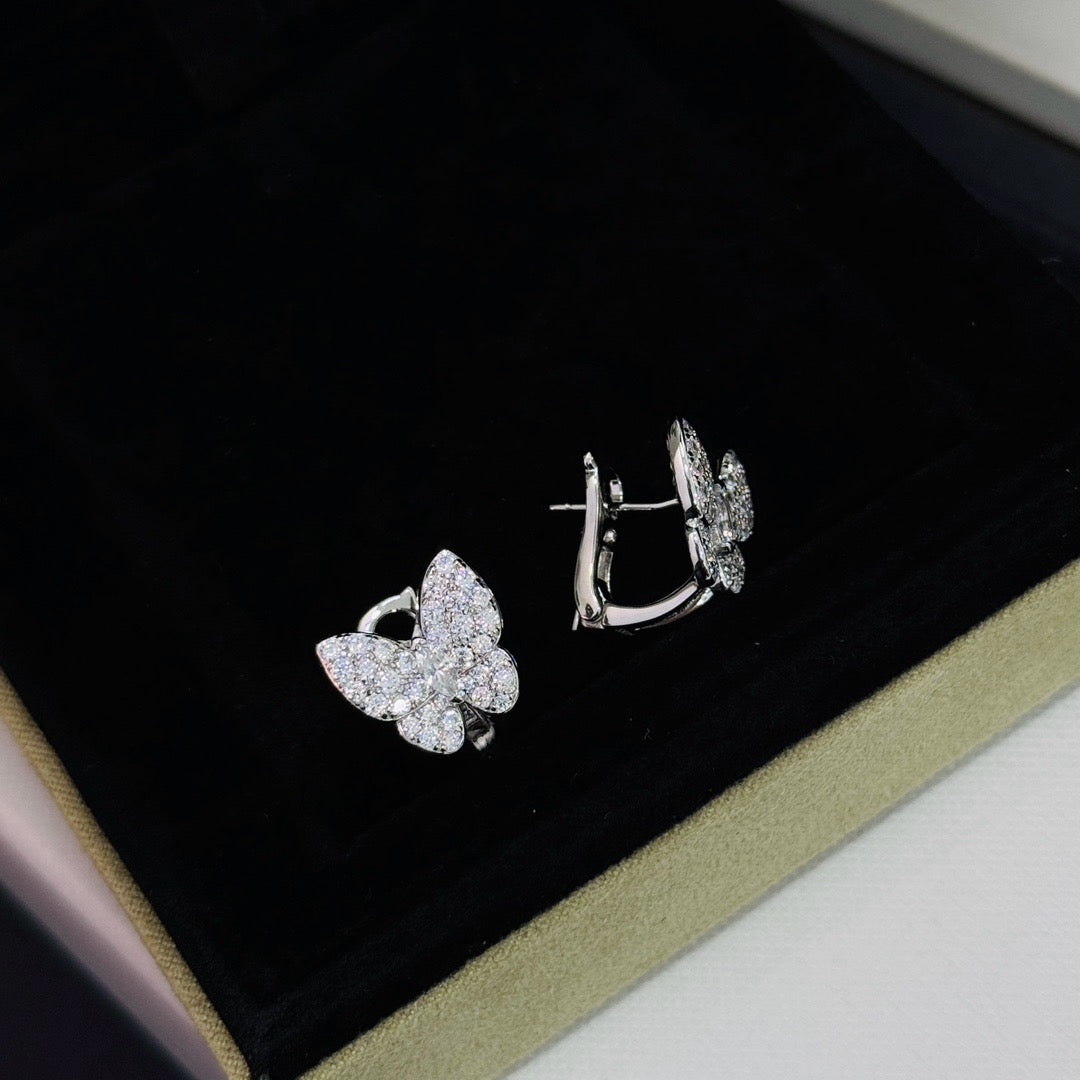[Love Lucky]BUTTERFLY ALL DIAMOND EARRINGS
