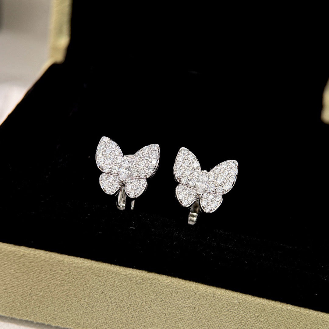 [Love Lucky]BUTTERFLY ALL DIAMOND EARRINGS