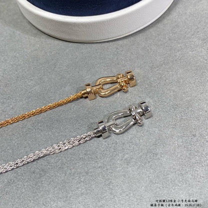 [Love Lucky]FORCE SMALL HORSESHOE  DIAMOND CHAIN ROPE BRACELET