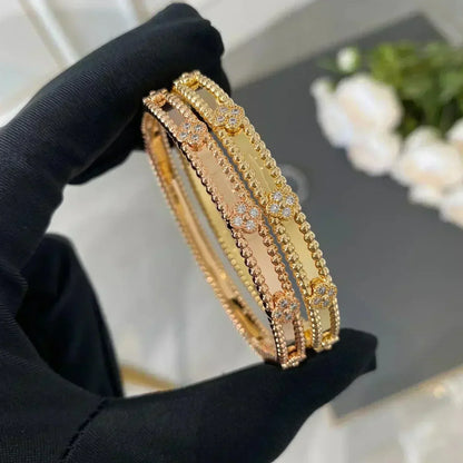 [Love Lucky]CLOVER BRACELET 4MM DIAMONDS