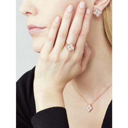 [Love Lucky]CLOVER 15MM DIAMOND SINGLE FLOWER NECKLACE