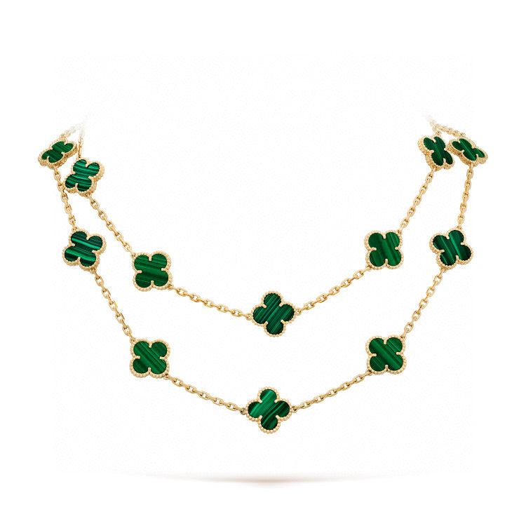 [Love Lucky]CLOVER 20 MOTIFS MALACHITE GOLD