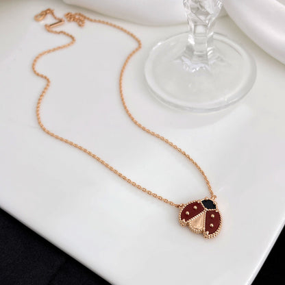 [Love Lucky]LUCKY  CARNELIANS LADYBUG NECKLACE