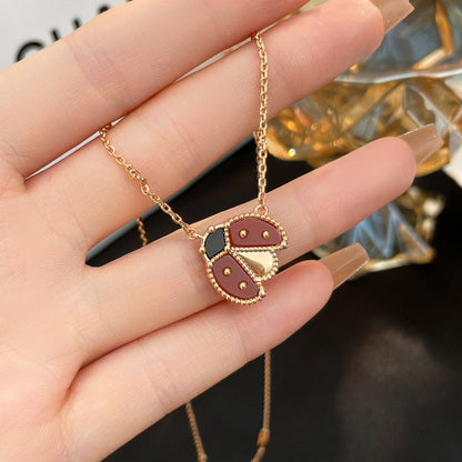 [Love Lucky]LUCKY  CARNELIANS LADYBUG NECKLACE