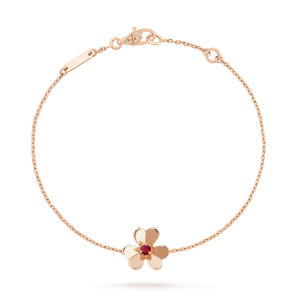 [Love Lucky]FRIVOLE GOLD FLOWER PINK MALACHITE BRACELET