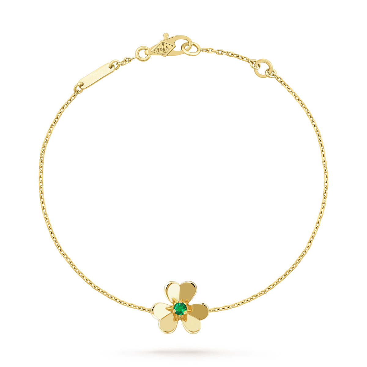[Love Lucky]FRIVOLE GOLD FLOWER PINK MALACHITE BRACELET