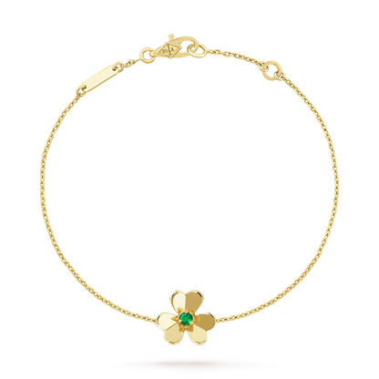 [Love Lucky]FRIVOLE GOLD FLOWER PINK MALACHITE BRACELET